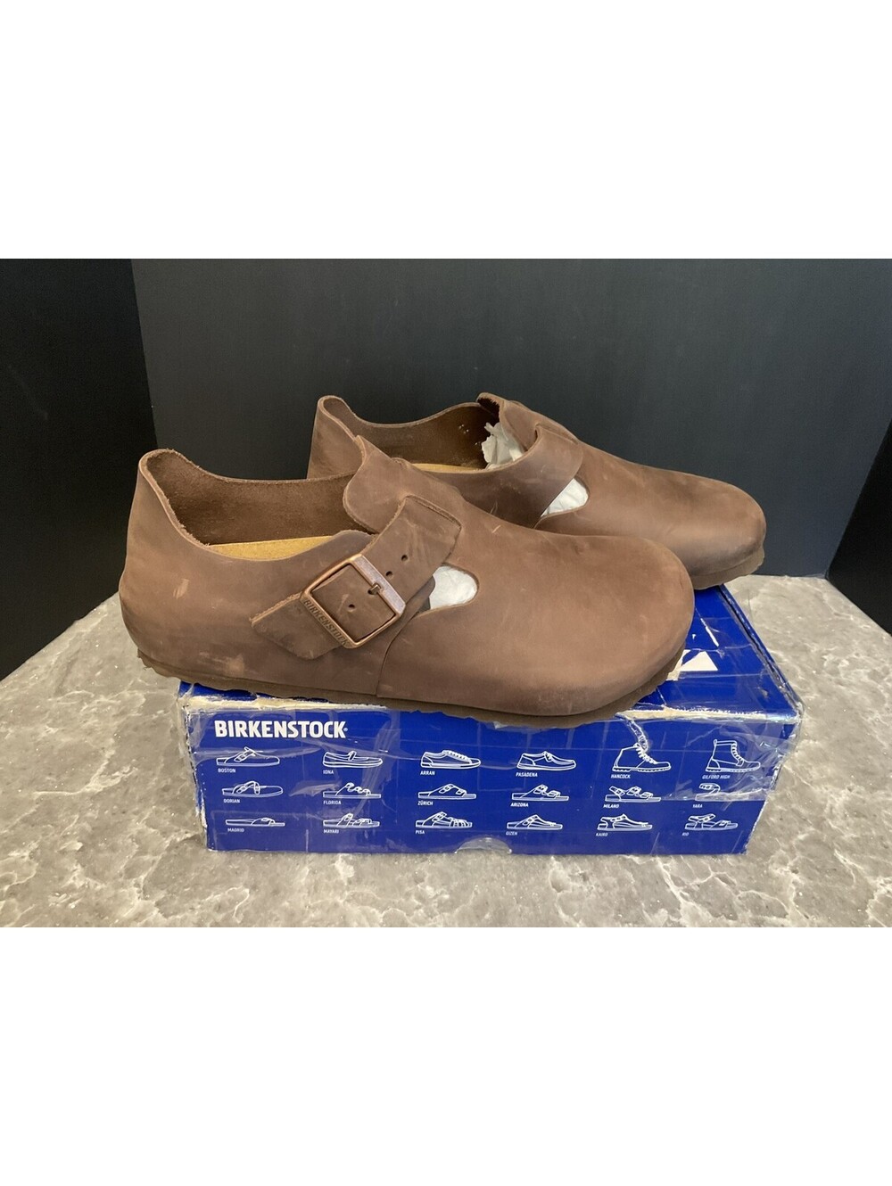 New! Womens Birkenstock London Habana Leather Adjustable Strap Clogs. Size 11.